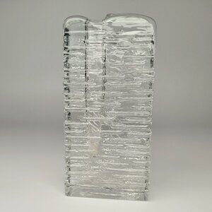 Ice Block Glass "Solifleur" Bud Vase - 6.25" - Art Glass